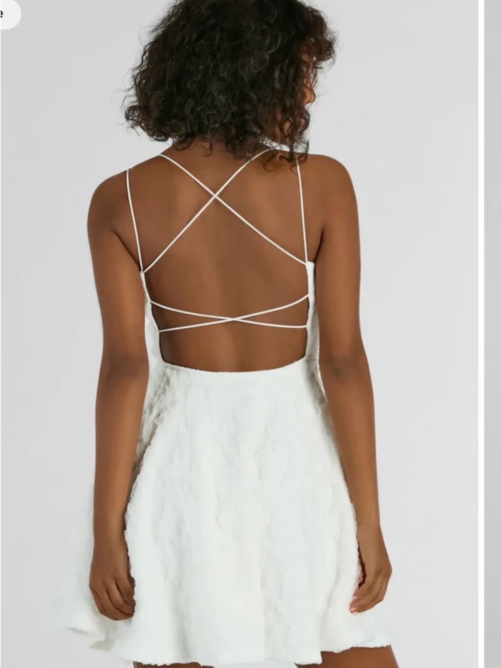 Windsor White Strapless Lace Fit-and-Flare Mini Dress
